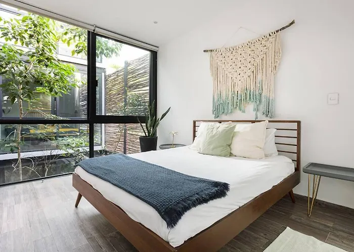Hébergement de vacances Chic Townhouse With Private Pool And Rooftop View Tulum